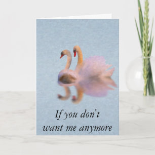 Tarjeta Festiva Canción de cisne ( Anti-Valentine)