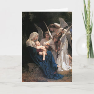 Tarjeta Festiva Canción de los Ángeles (1881) por Bouguereau