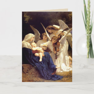 Tarjeta Festiva Canción de los Ángeles Religiosa Madre Bendita