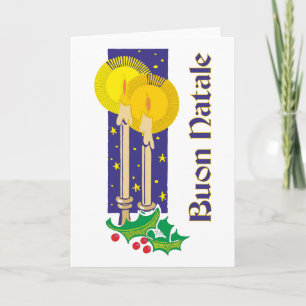 Tarjeta Festiva Canciones de Kerzen Buon Natale