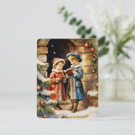 Tarjeta Festiva canciones de navidades de niños de ilustracion vin