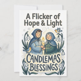 Tarjeta Festiva Candlemas Blessings Art Print - A Flicker of Hope