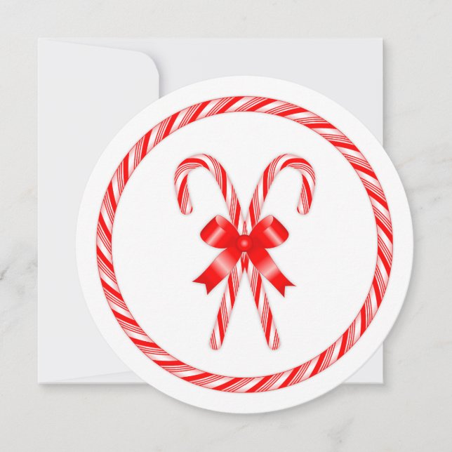 Tarjeta Festiva Candy Cane (Anverso)