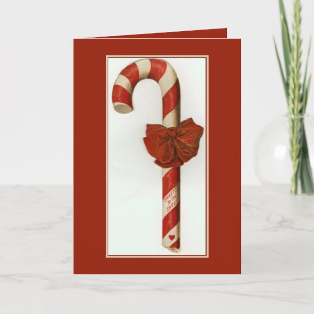 Tarjeta Festiva Candy Cane con amor (Anverso)