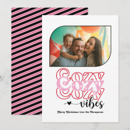 Tarjeta Festiva Candy Cane Cosy Vibes Solo Navidades Foto