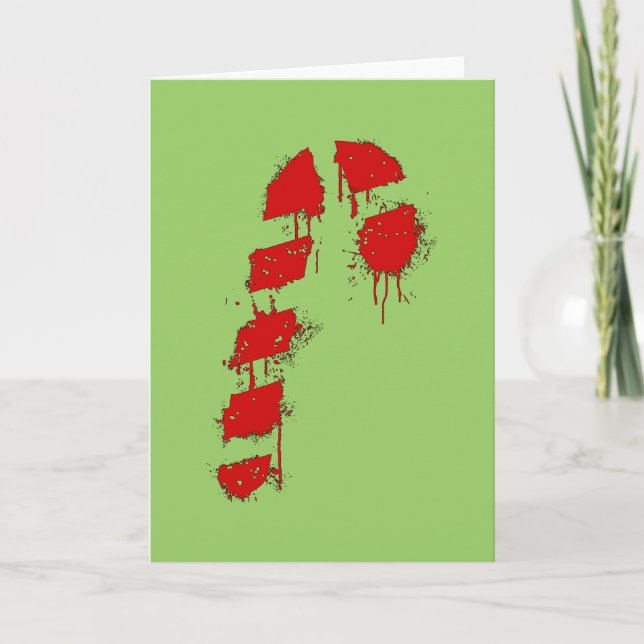 Tarjeta Festiva Candy Cane Graffiti (Anverso)