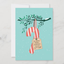 Tarjeta Festiva Candy Cane Greetings