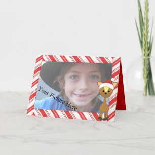 Tarjeta Festiva Candy-Cane Wayne Deer