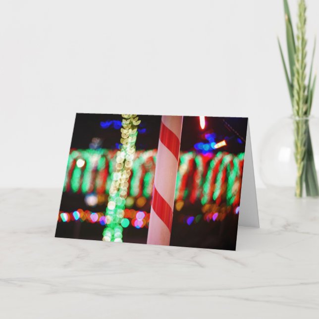 Tarjeta Festiva Candy Cane Wonderland (Anverso)