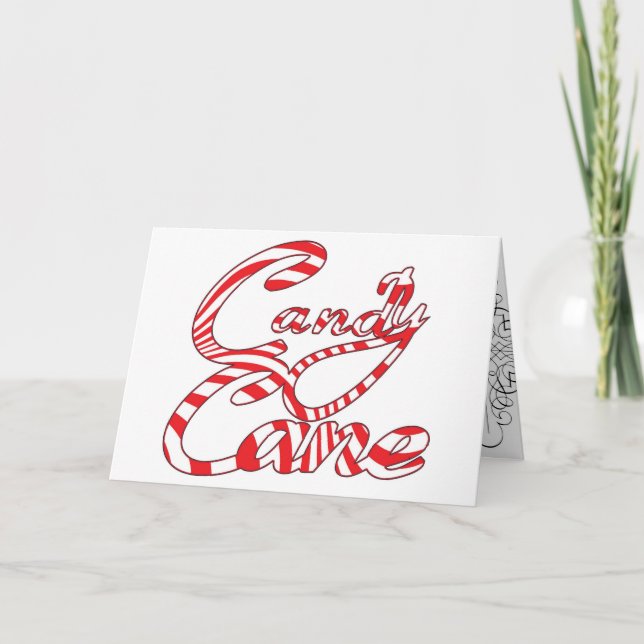 Tarjeta Festiva Candy Canes (Anverso)