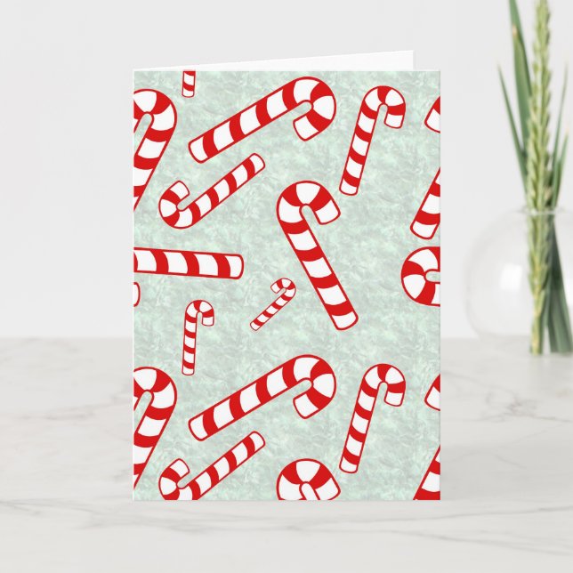 Tarjeta Festiva Candy Canes Cards (Anverso)