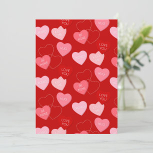 Tarjeta Festiva Candy Heart Cascade