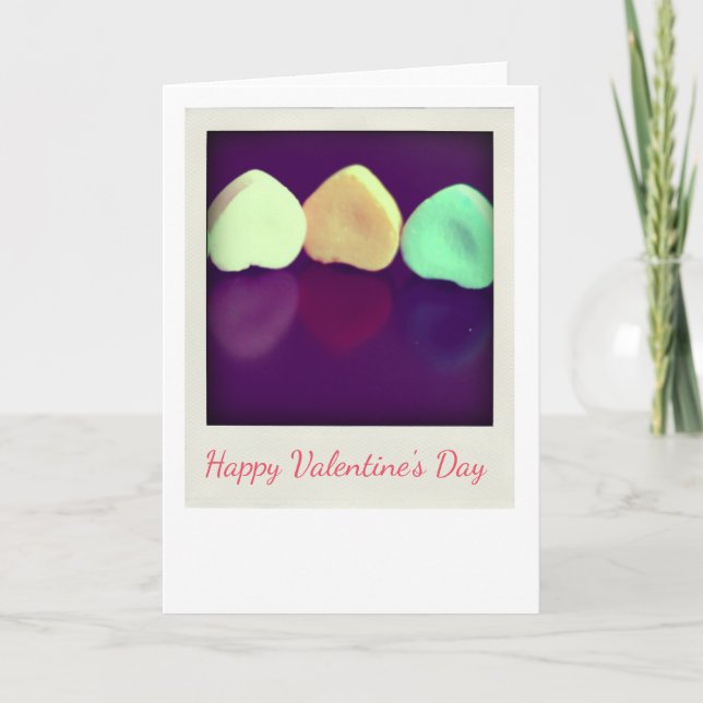 Tarjeta Festiva Candy Hearts Greeting (Anverso)