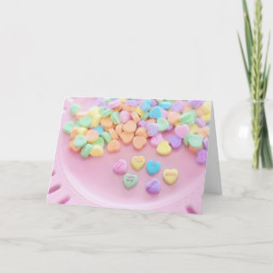 Tarjeta Festiva Candy Hearts Happy Valentine Day Holiday Card