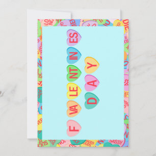 Tarjeta Festiva Candy Hearts V. 2.0