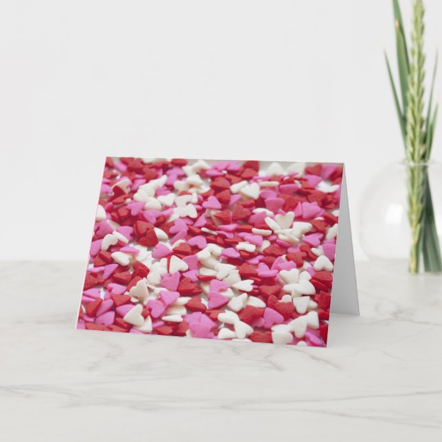 Tarjeta Festiva Candy Hearts Valentine Card (Anverso)