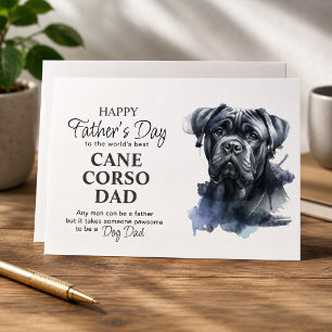 Tarjeta Festiva Cane Corso Papá Perro Elegante Día del Padre