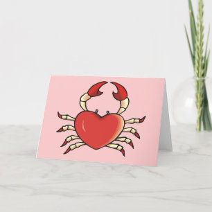 Tarjeta Festiva Cangrejo cardíaco