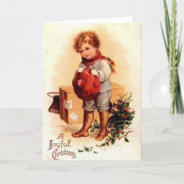 Tarjeta Festiva Cantando Navidades Carols (Anverso)
