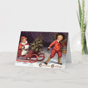 Tarjeta Festiva Cantando Navidades Carols