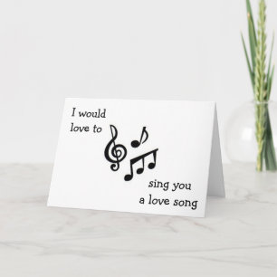 TARJETA FESTIVA CANTANTE UNA CANCIÓN DE AMOR SI ES MI VALENTÍN