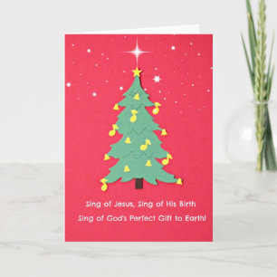 Tarjeta Festiva Canto de Jesús, Canto de su nacimiento...