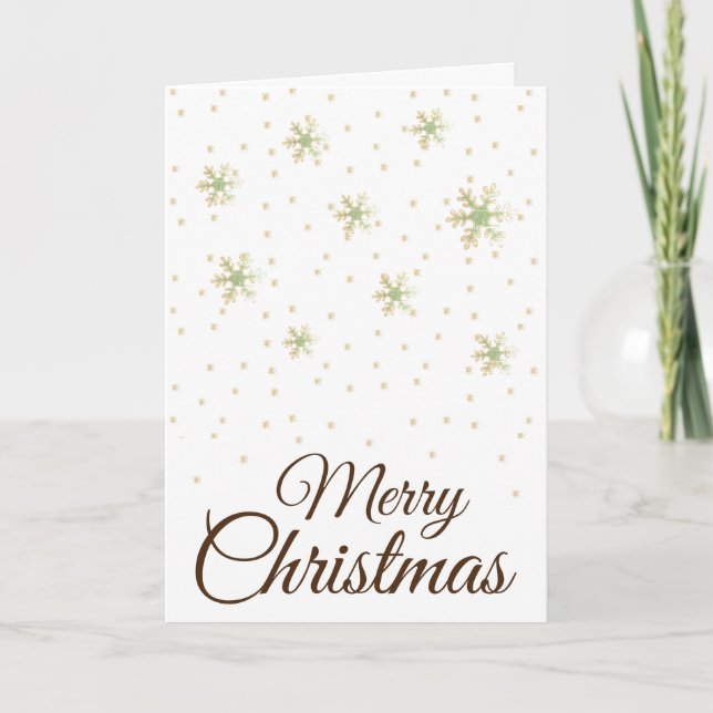 Tarjeta Festiva Canto de nieve festivo con guión navideño (Anverso)