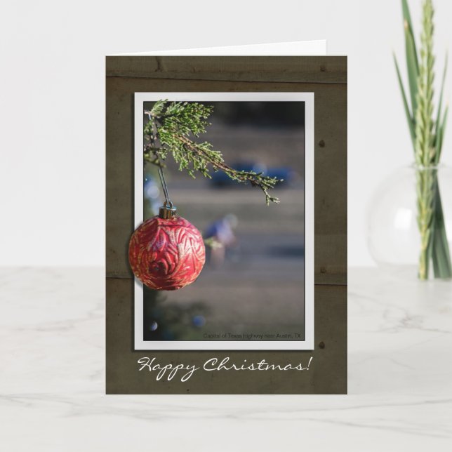 Tarjeta Festiva Capital de Austin del día de fiesta del (Anverso)