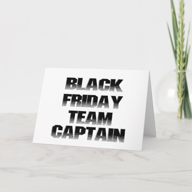 Tarjeta Festiva Capitán del equipo de Black Friday (Anverso)