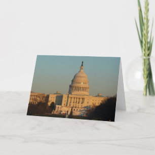 Tarjeta Festiva Capitolio de los Navidades Washington DC Holiday