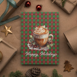Tarjeta Festiva Cappuccino Festivo Personalizable
