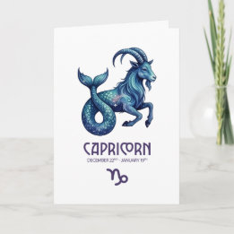 Tarjeta Festiva Capricorn Birthday Card
