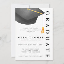 Caps Off Graduation Invitation