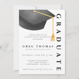 Tarjeta Festiva Caps Off Graduation Invitation