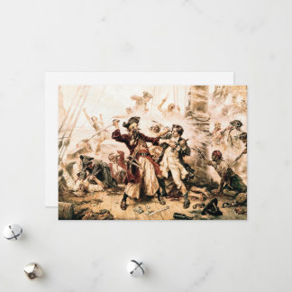 Tarjeta Festiva Captura, Pirata Barbanegra, Venganza de la Reina A
