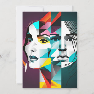 Tarjeta Festiva Cara de mujeres