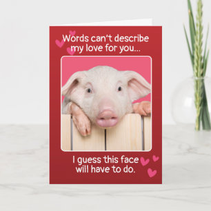 Tarjeta Festiva Cara de Personalizable Día de San Valentín diverti