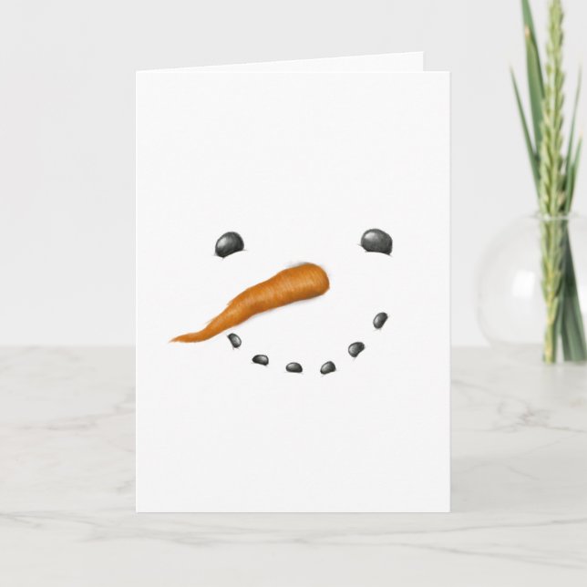 TARJETA FESTIVA CARA DE SNOWMAN (Anverso)