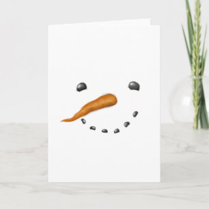 TARJETA FESTIVA CARA DE SNOWMAN
