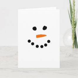Tarjeta Festiva Cara de Snowman