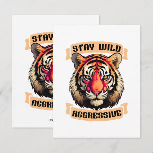 TARJETA FESTIVA CARA DE TIGRE