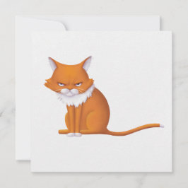 Tarjeta Festiva Cara del gato de la mañana del lunes