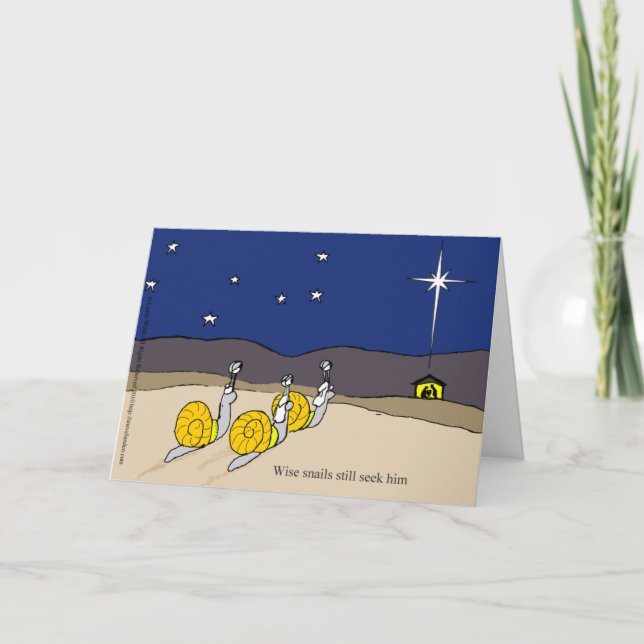 Tarjeta Festiva Caracoles sabios (Anverso)