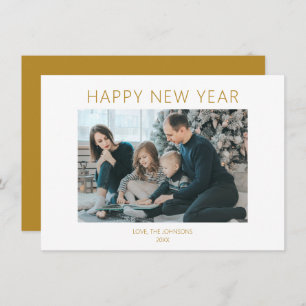 Tarjeta Festiva Caramel Minimalista FELIZ AÑO NUEVO