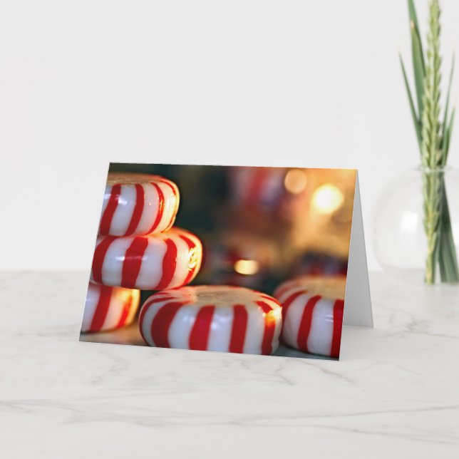 Tarjeta Festiva Caramelo de hierbabuena (Anverso)