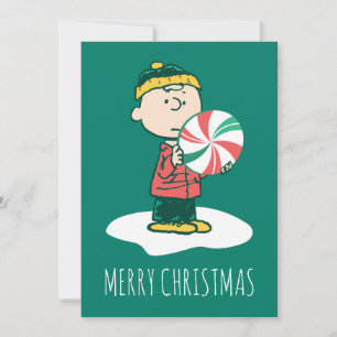 Tarjeta Festiva Caramelo de menta de Charlie Brown