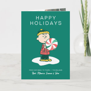 Tarjeta Festiva Caramelo de menta de Charlie Brown