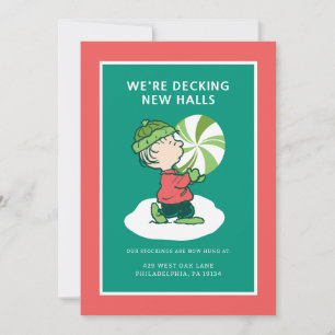 Tarjeta Festiva Caramelo de menta de Linus