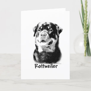 Tarjeta Festiva Carbón de leña de Rottweiler