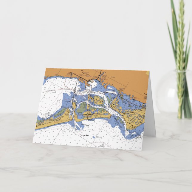 Tarjeta Festiva Carbón de leña náutico de FL del _Sarasota de la (Anverso)